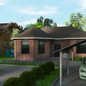 Строительство 1 этажного дома ОДМР-13 вид 3