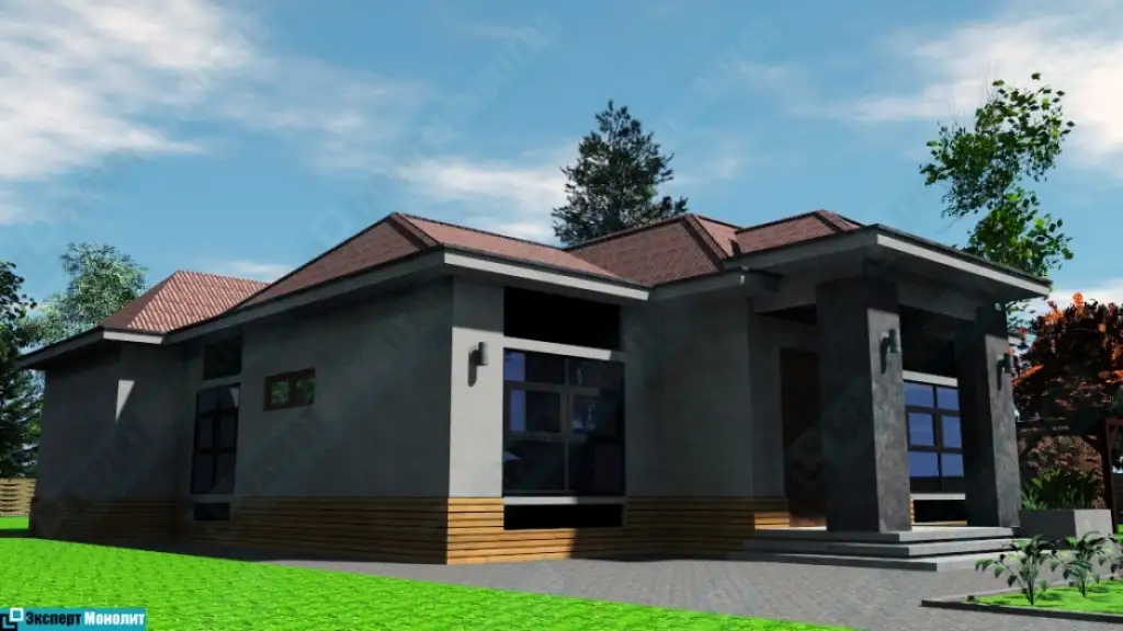 Строительство частного одноэтажного дома ОДМР-12 вид 2