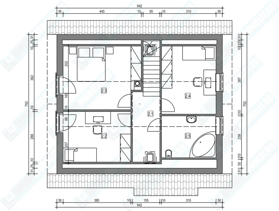 План дома 2 проекта №100