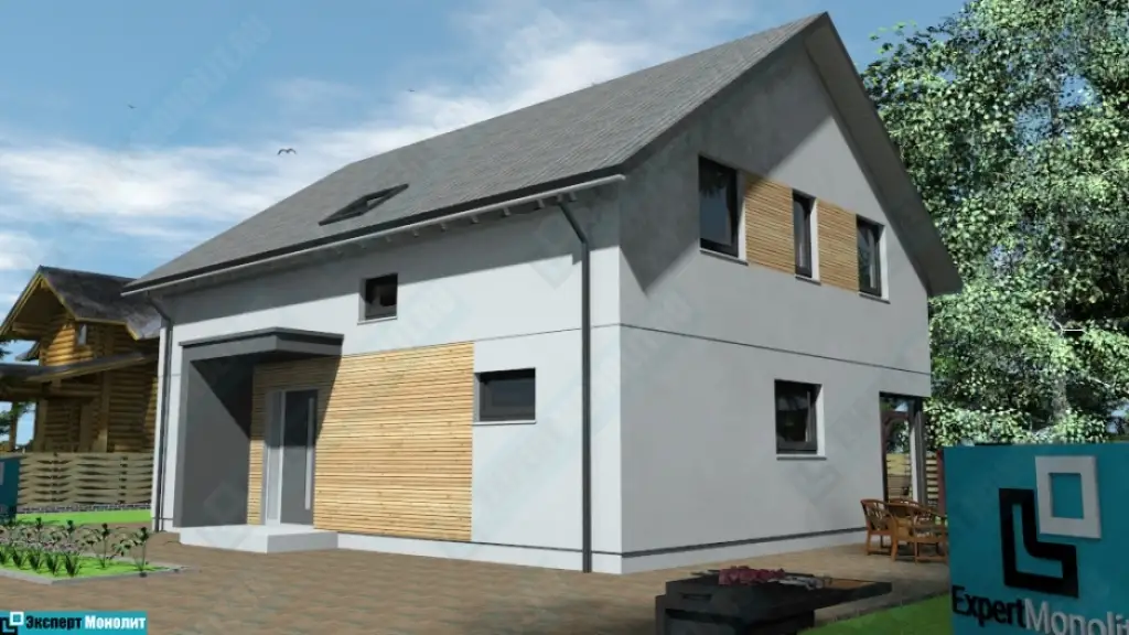 Строительство частного дома из бетона ДМР-05 вид 2