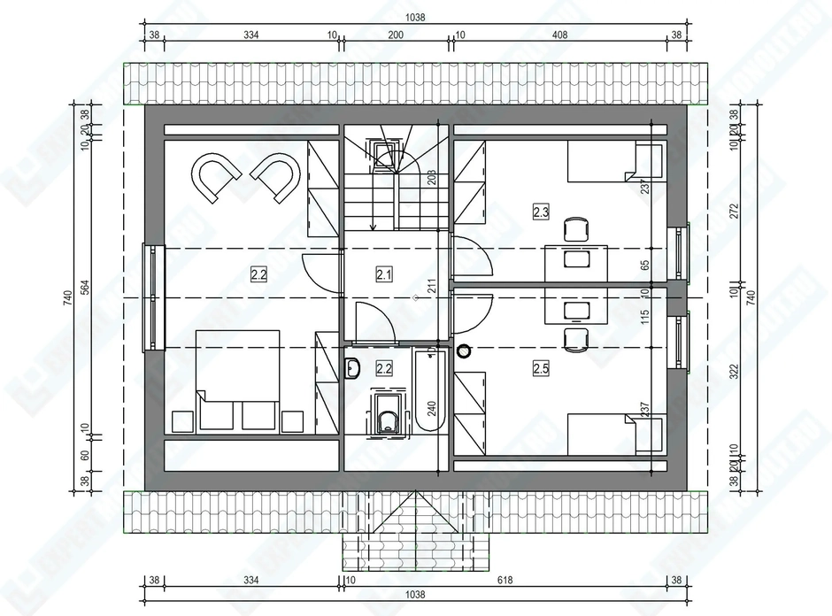 План дома 2 проекта №102