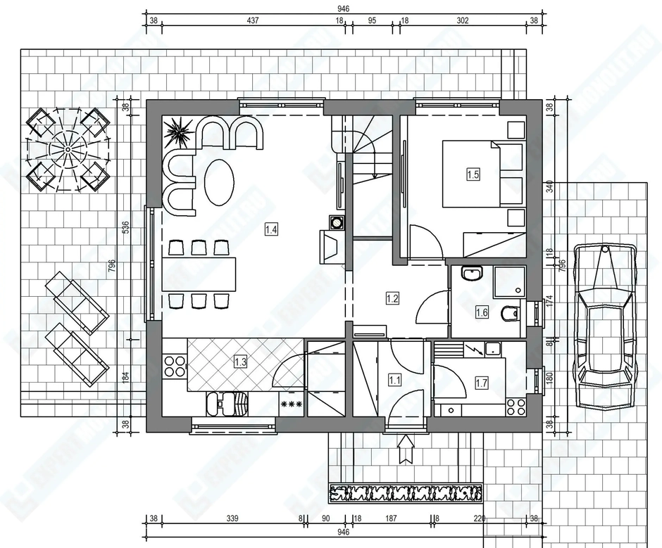 План дома 1 проекта №101