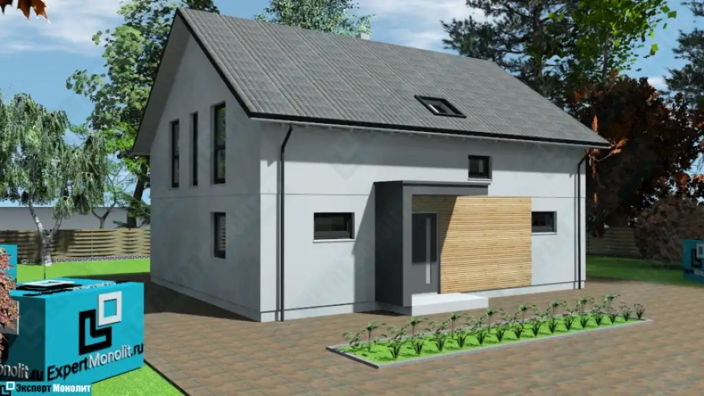 Строительство частного дома из бетона ДМР-05 вид 1