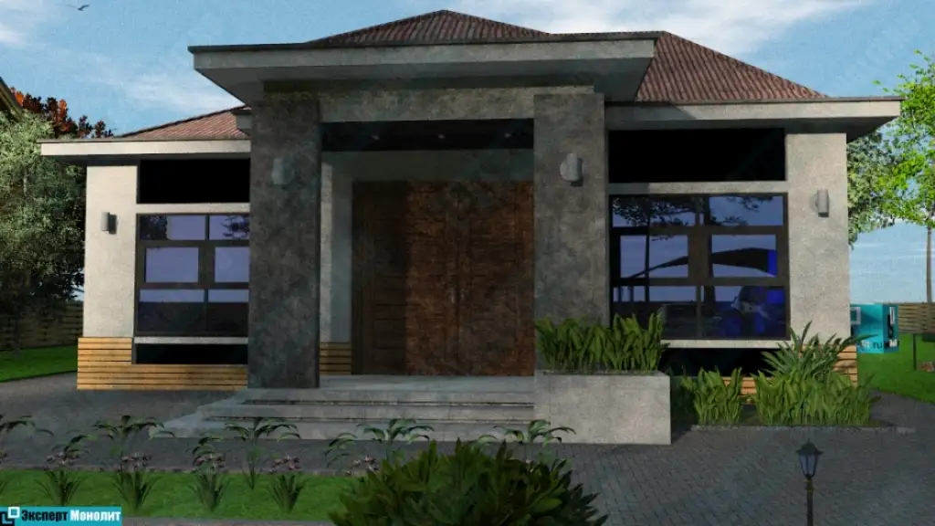 Строительство частного одноэтажного дома ОДМР-12 вид 1