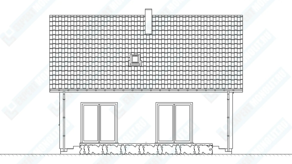 Фасад дома 2 проекта №100