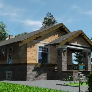 Строительство одноэтажного дома ОДМР-11 вид 2