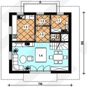 План дома 1 проекта №131