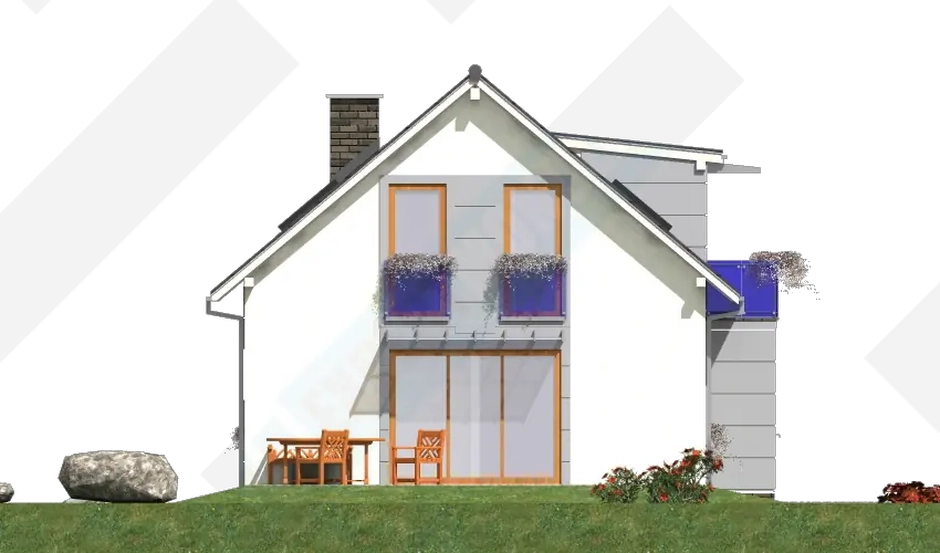 Фасад дома 3 проекта №130