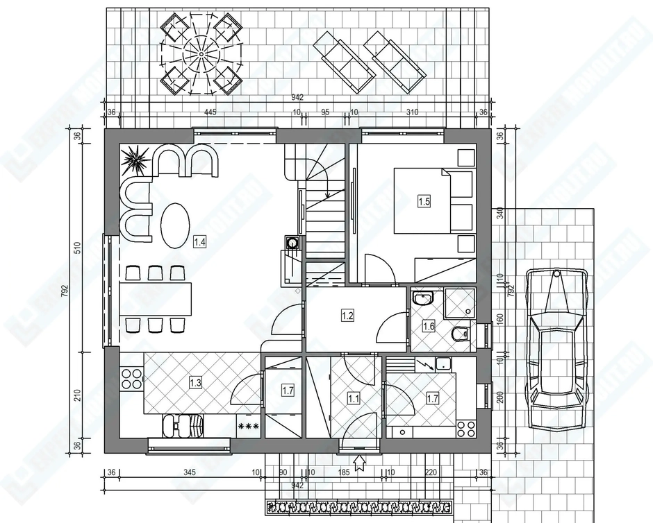 План дома 1 проекта №100