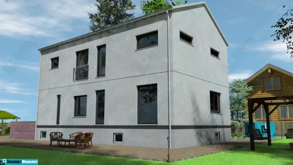 Строительство дома в скандинавском стиле из бетона ДМР-06 вид 4