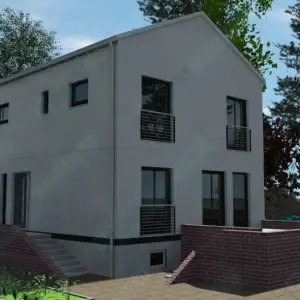 Строительство дома в скандинавском стиле из бетона ДМР-06 вид 1