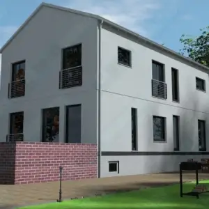 Строительство дома в скандинавском стиле из бетона ДМР-06 вид 3