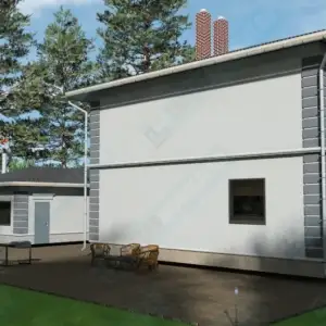 Строительство двухэтажного дома с гаражом из бетона ДМР-08 вид 4