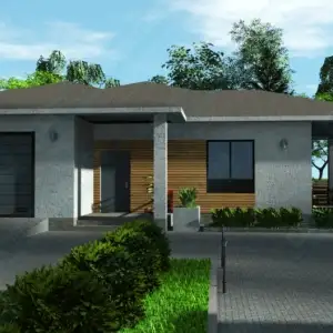 Строительство одноэтажного дома с гаражом ОДМР-14 - вид 2
