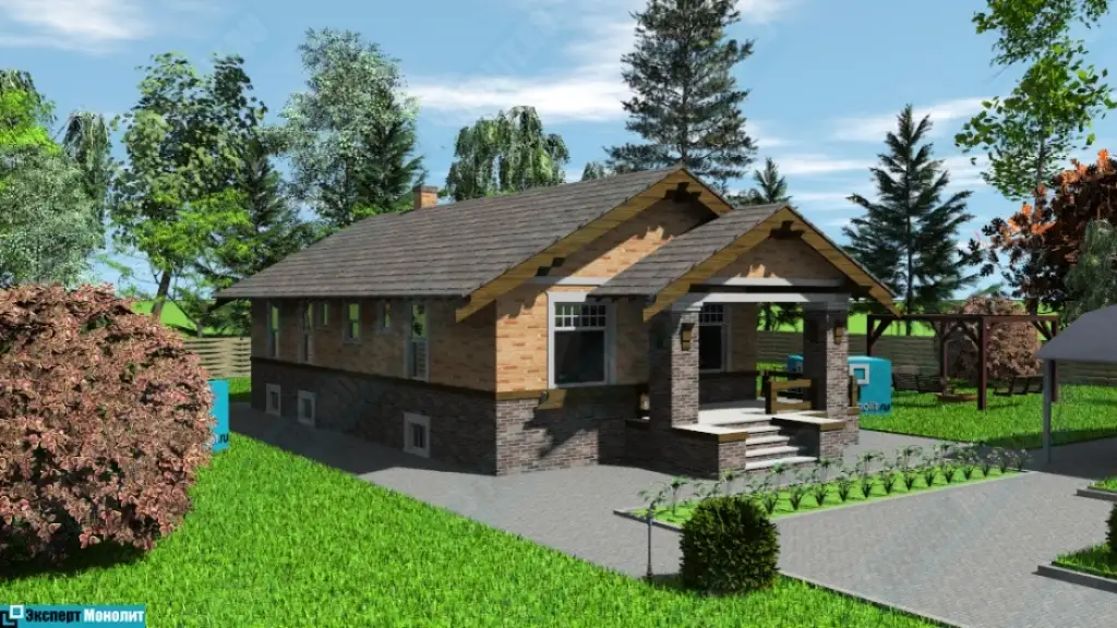 Строительство одноэтажного дома ОДМР-11 вид 6