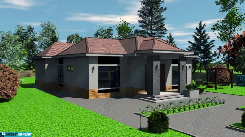 Строительство частного одноэтажного дома ОДМР-12 вид 6