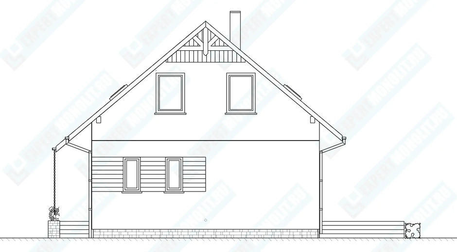 Фасад дома 4 проекта №100