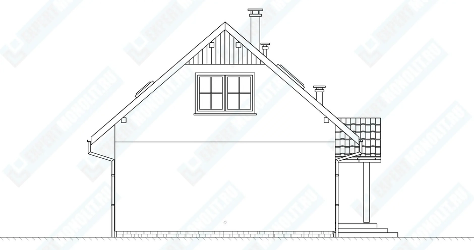 Фасад дома 3 проекта №102