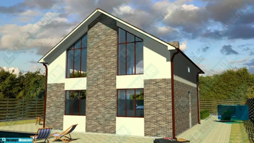 Монолитный частный дом ДМР-02 - вид 5