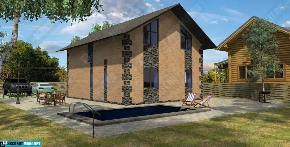 Монолитный дом ДМР-01 - вид 3