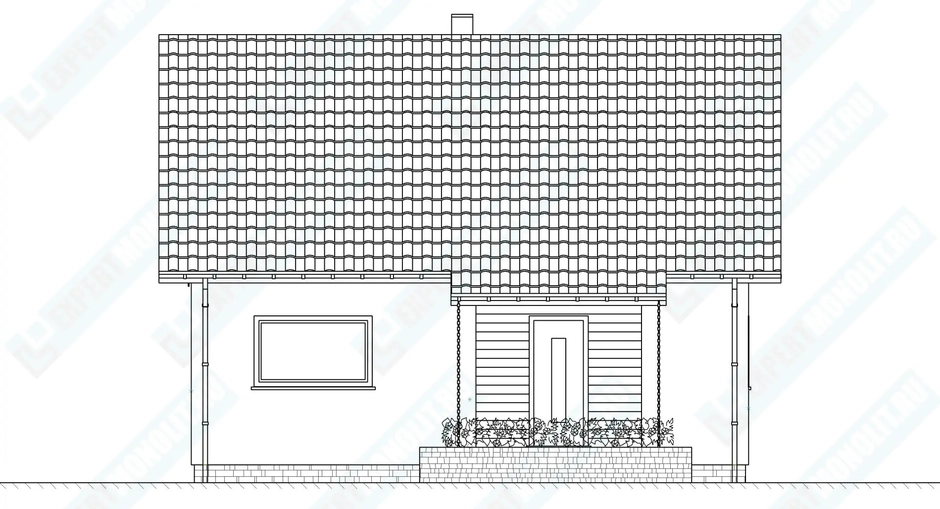 Фасад дома 1 проекта №100