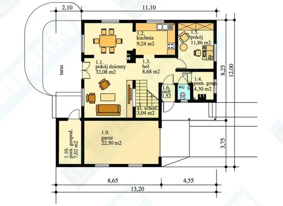План дома 1 проекта №106