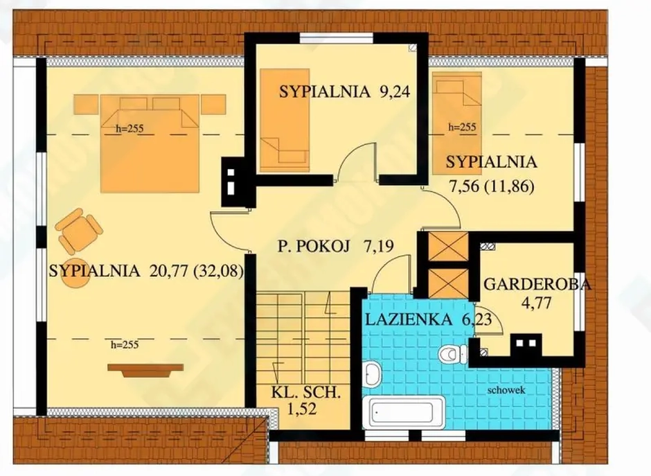 План дома 2 проекта №105