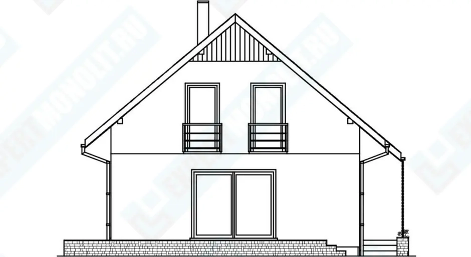 Фасад дома 3 проекта №101