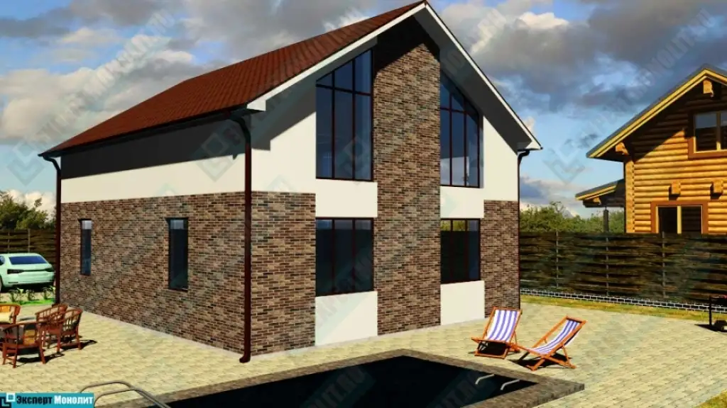 Монолитный частный дом ДМР-02 - вид 4