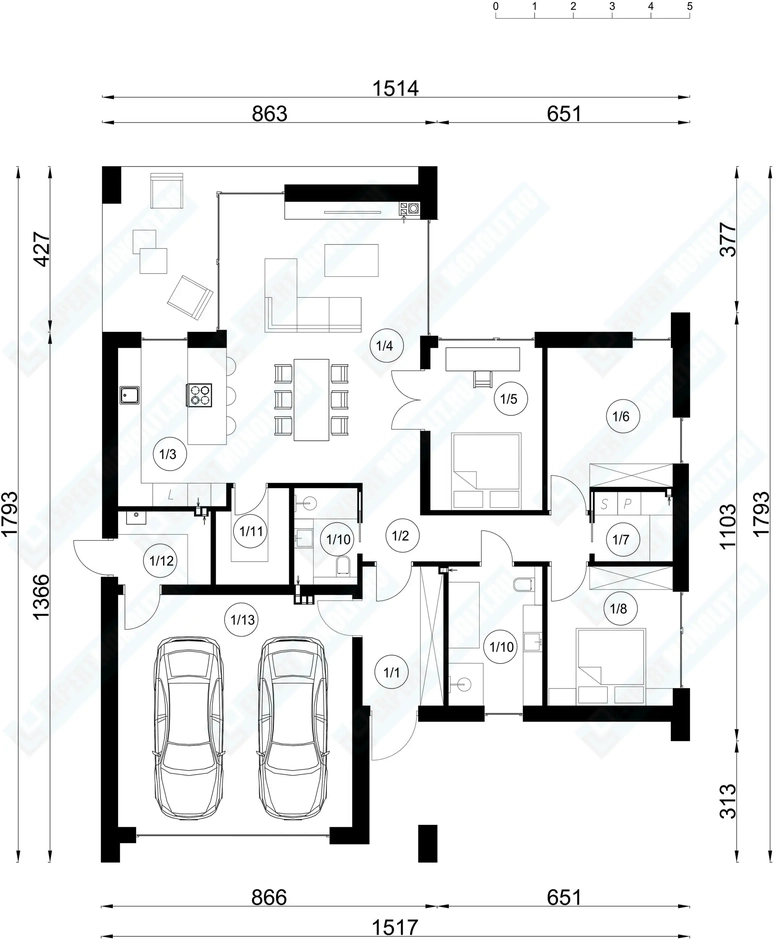 План дома 1 проекта №107