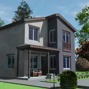 Небольшой монолитный дом ДМР-09 Небольшой монолитный дом ДМР-09