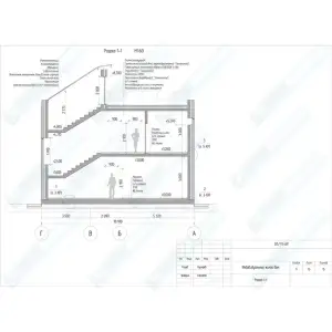 Индивидуальное проектирование дома - разрез дома