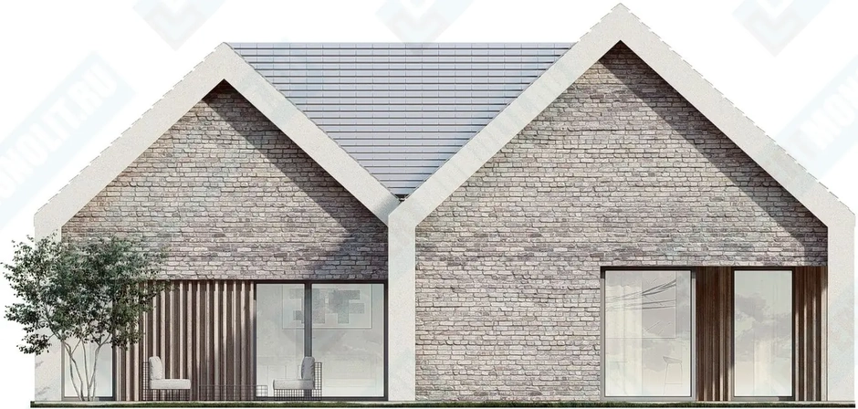 Фасад дома 2 проекта №107