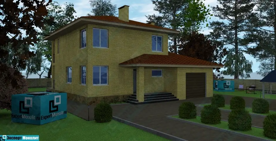 Дом из бетона ДМР-03 вид 2