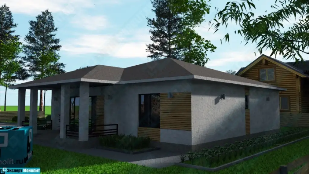 Строительство одноэтажного дома с гаражом ОДМР-14 - вид 4