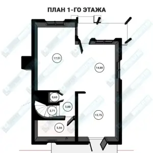 План первого этажа небольшого дома ДМР-09