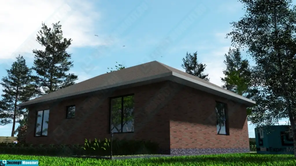 Строительство 1 этажного дома ОДМР-13 вид 5