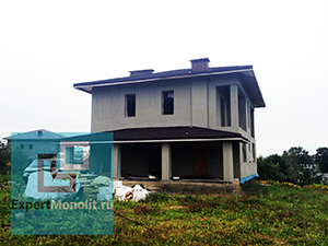 Строительство монолитного коттеджа фото 1 без фасадной отделки stroitelstvo monolitnogo kottedga photo1 bez fasadnoy otdelki