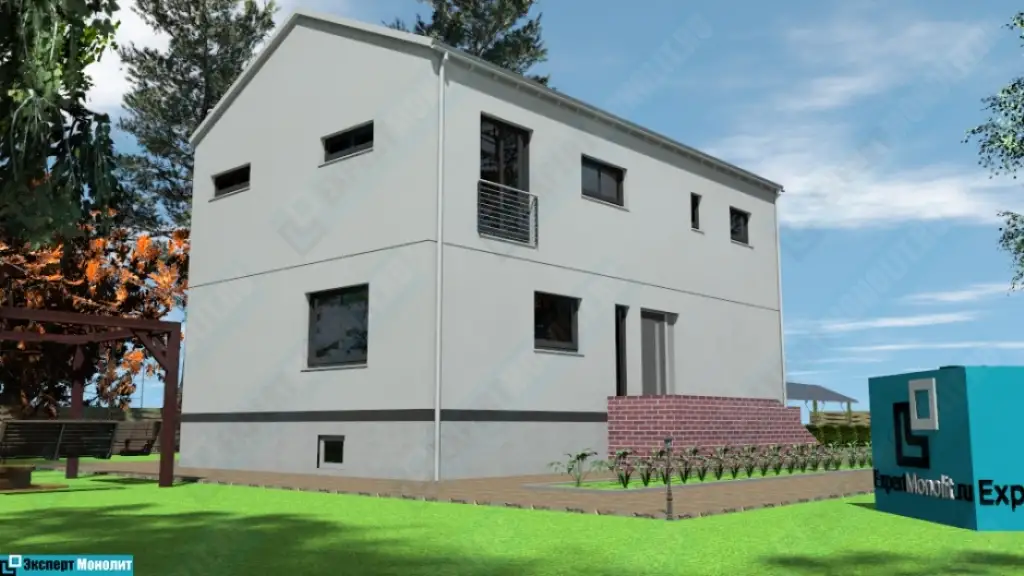 Строительство дома в скандинавском стиле из бетона ДМР-06 вид 5