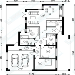 План дома 1 проекта №163