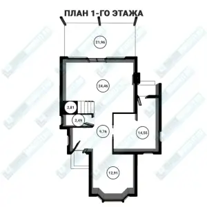 Строительство дома на заказ ДМР-10 - план первого этажа