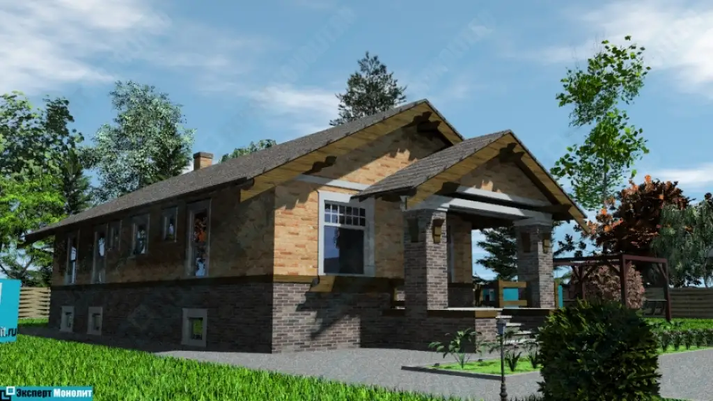 Строительство одноэтажного дома ОДМР-11 вид 2