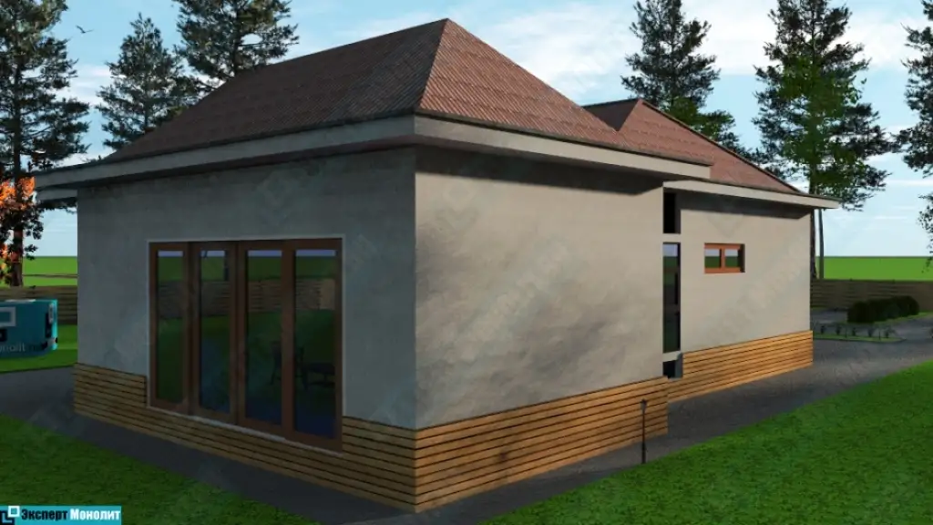 Строительство частного одноэтажного дома ОДМР-12 вид 5