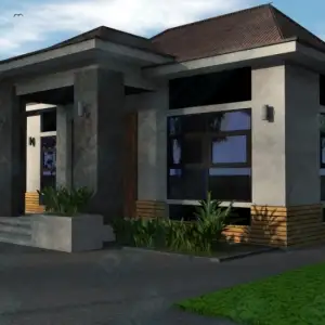 Строительство частного одноэтажного дома ОДМР-12 вид 3