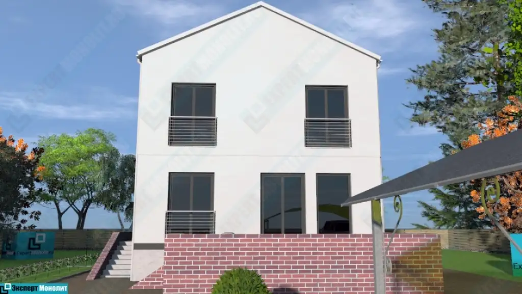 Строительство дома в скандинавском стиле из бетона ДМР-06 вид 2