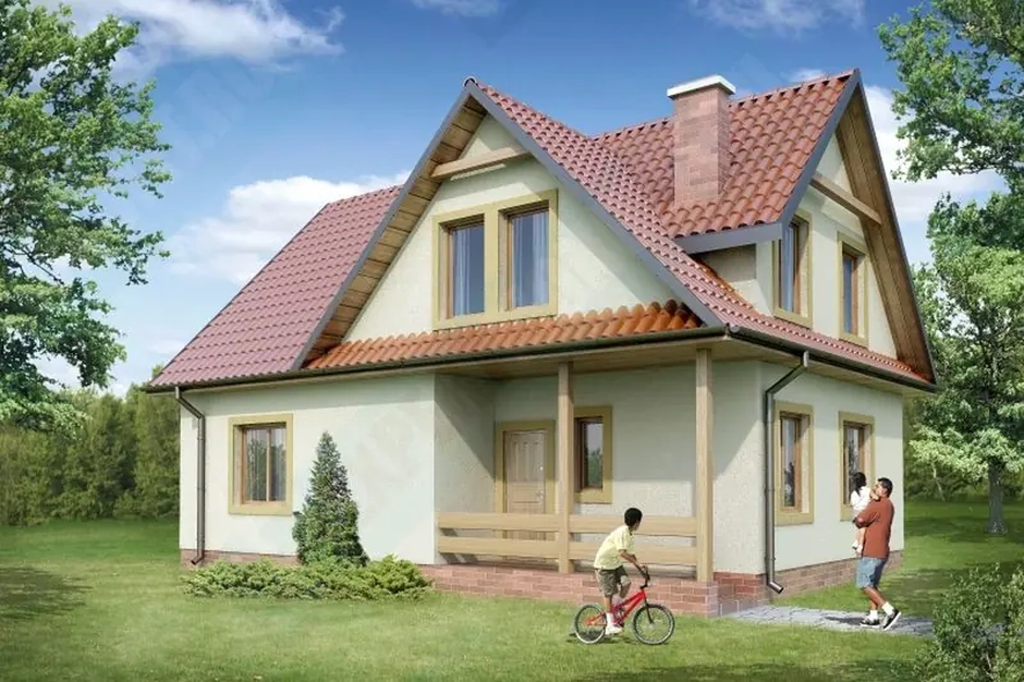 Частный загородный дом фото 1 проекта №105