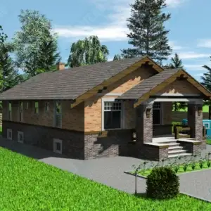 Строительство одноэтажного дома ОДМР-11 вид 6