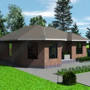 Строительство 1 этажного дома ОДМР-13 вид 6