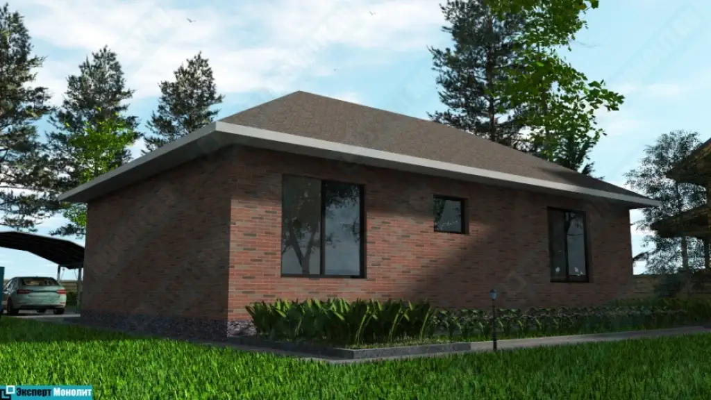 Строительство 1 этажного дома ОДМР-13 вид 4