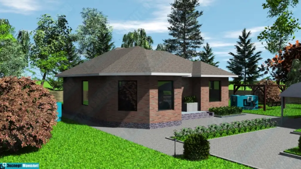 Строительство 1 этажного дома ОДМР-13 вид 6